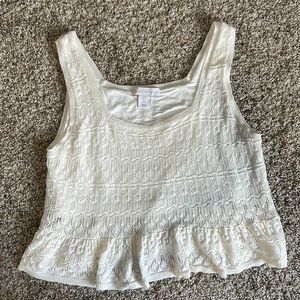 House of Harlow Revolve lace top Sz L cream